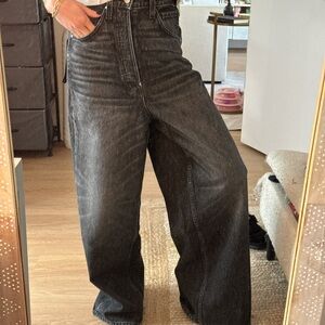 Cotton Citizen Black Baggy Wide-Leg Jeans